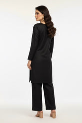 Zari Peach Wool 2PC Black